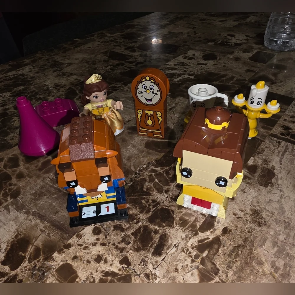 2017 LEGO BRICKHEADZ BEAUTY & BEAST PLUS 10960 DUPLO BELLS BALLROOM PIECES - Picture 2 of 10